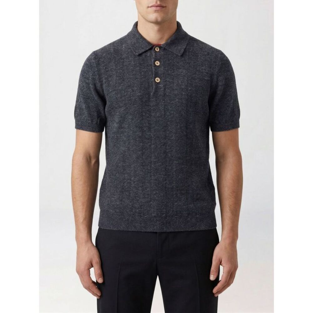 Brunello Cucinelli Polo Shirt Men Black